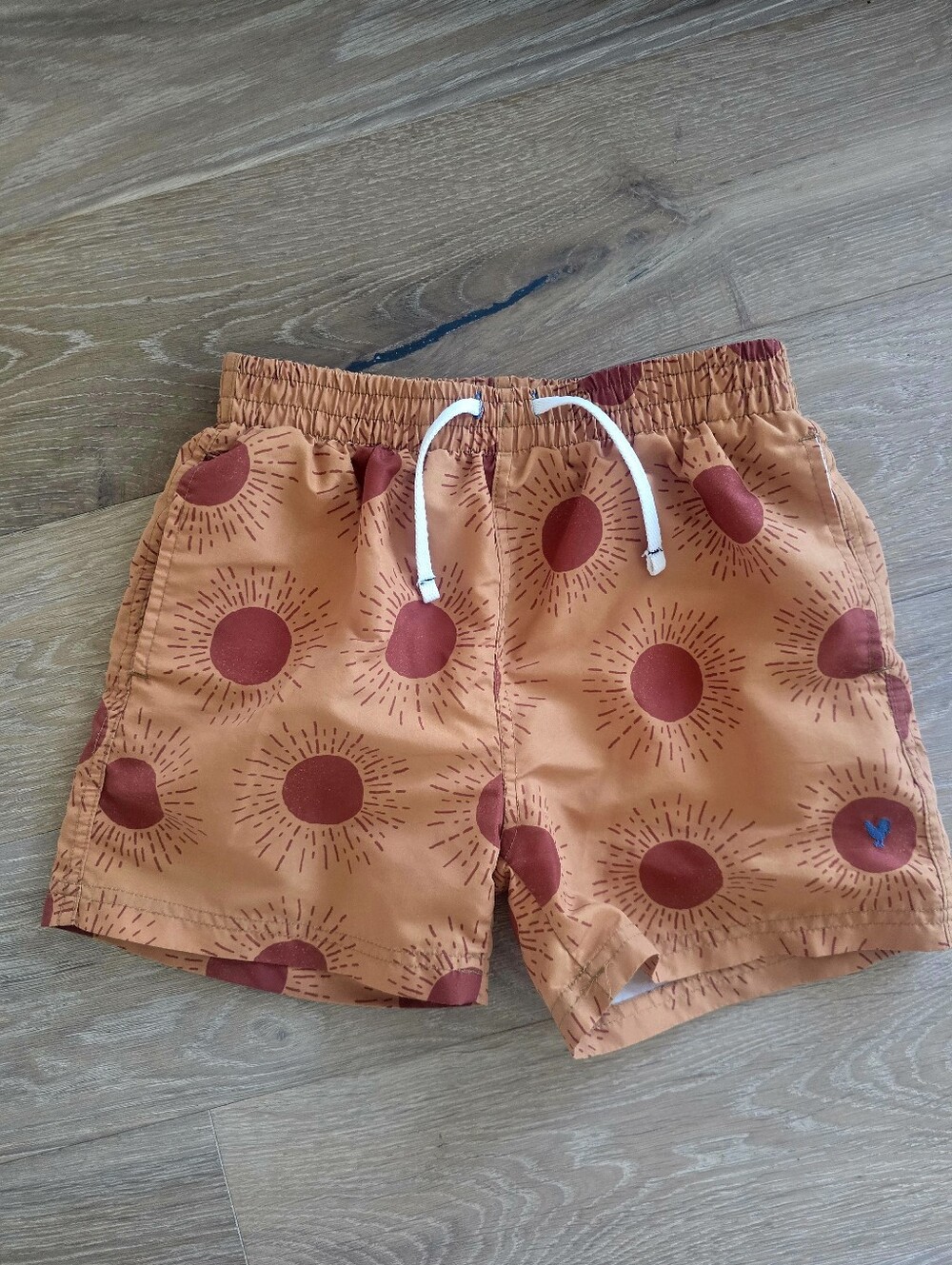 Blue Rooster (Pink Chicken) Boys Swim Trunks 8